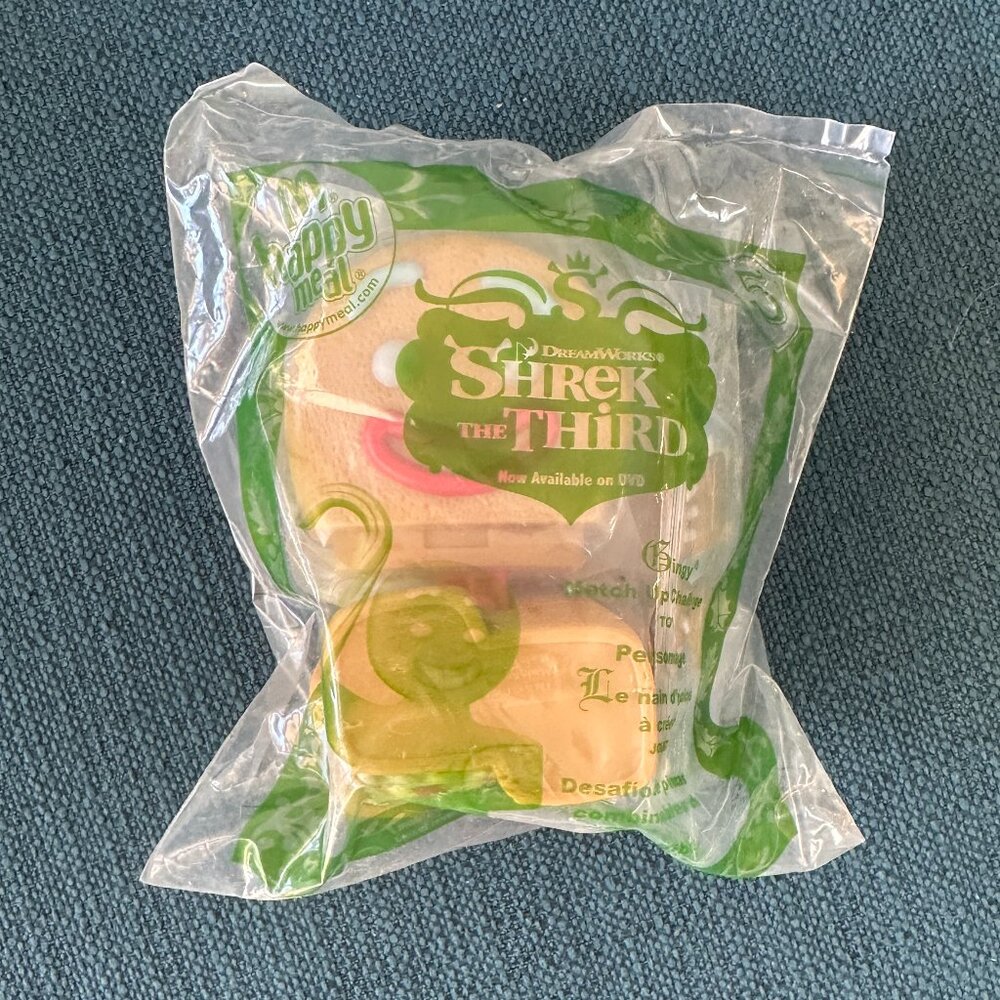 NEW 2007 McDonald’s Shrek The Third GINGY Match Up Challenge Happy Meal Toy